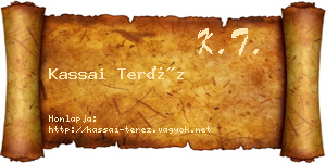 Kassai Teréz névjegykártya